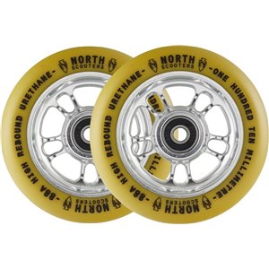 North Wagon 110mm Pro Scooter Wheels 2-Pack (110mm | Silver/Gum)